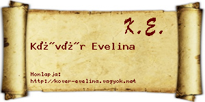 Kövér Evelina névjegykártya
